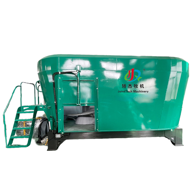 New 14-16 m&sup3; Double Vertical Auger Stationary Diesel Engine TMR Mixer for Livestock Feed
