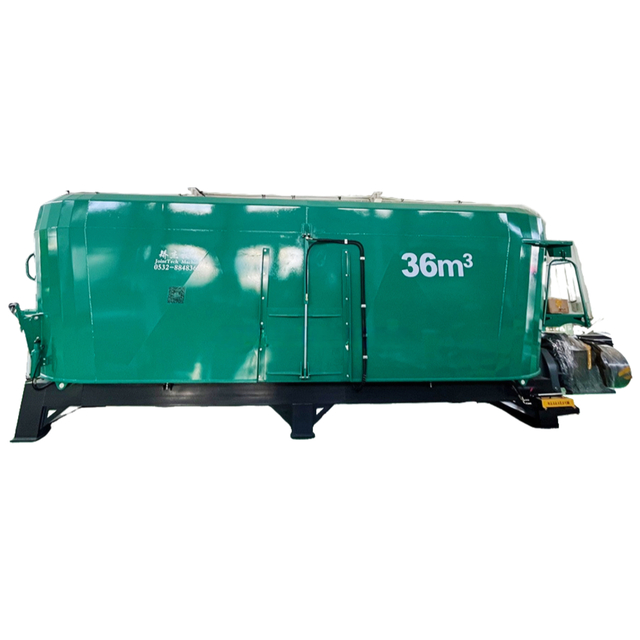 New 36 m&sup3; Triple Vertical Augers Stationary Diesel Engine Steel TMR Mixer for Livestock Feed