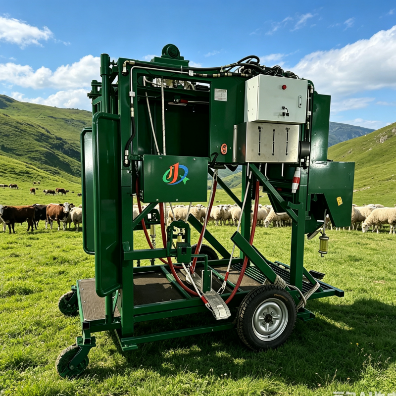 Hydraulic Cattle Hoof Trimming Machine | Mobile Cow Hoof Care Crate for Dairy & Beef Farm