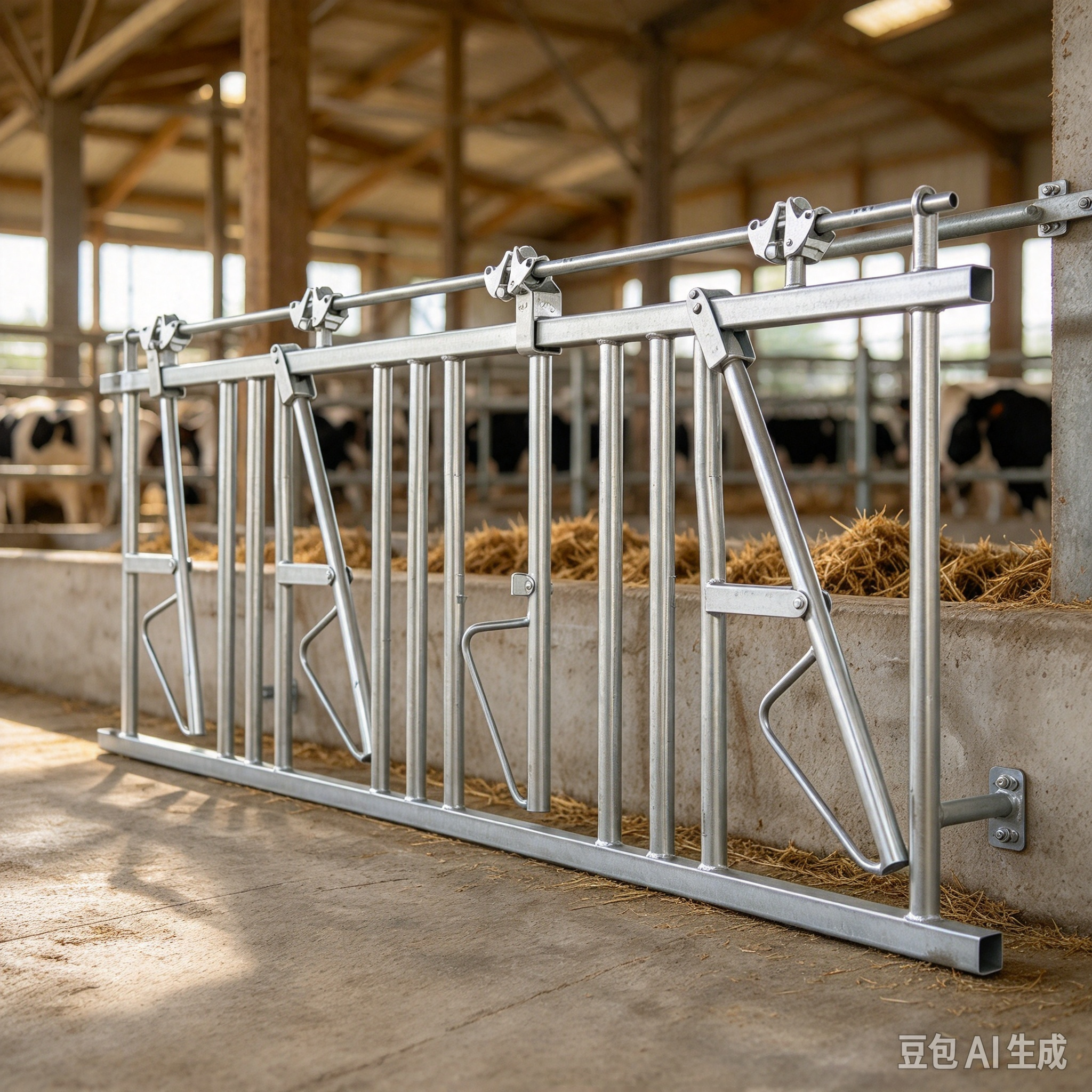 Hot Dipped Galvanized Cattle Crush Cattle Headlock for Dairy Farm Feeding Management